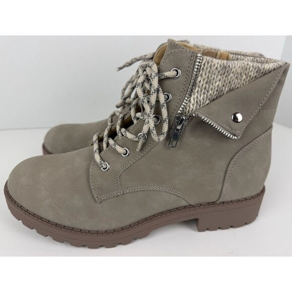 Jellypop Women's Memories Lace Up Boot, Light Gray, 10M, New - Picture 5 of 10